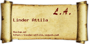 Linder Attila névjegykártya